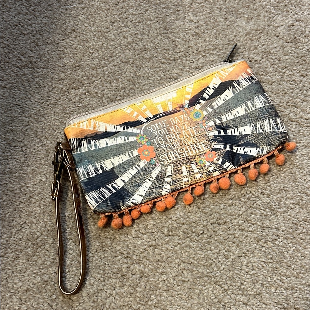 Orange and Black Women's Clutch